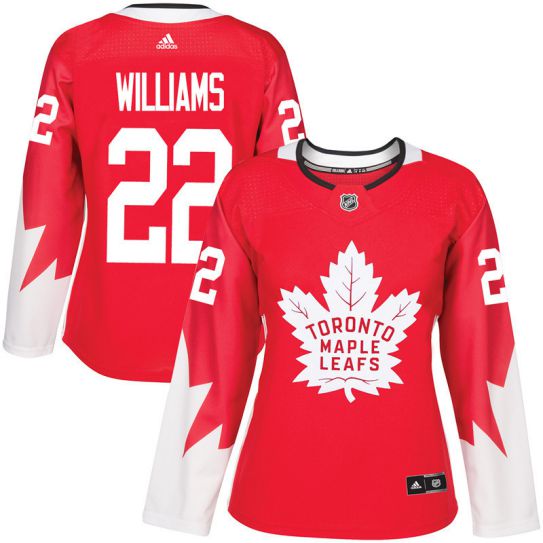 2017 NHL Toronto Maple Leafs women #22 Tiger Williams red jersey